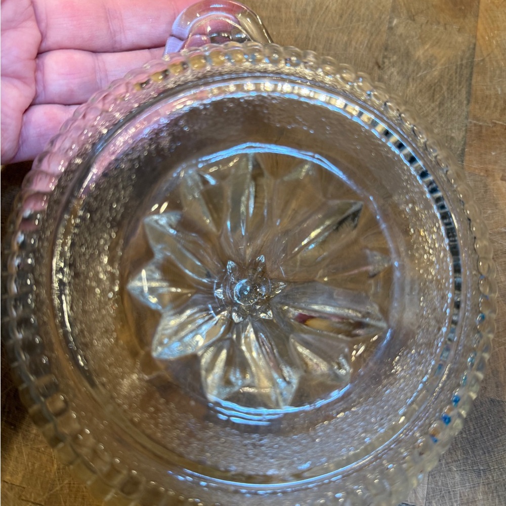Vintage Clear Glass Lemon Citrus Juicer Classic Home Dining Reamer - Picture 7 of 13